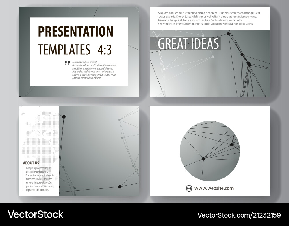 Set of business templates for presentation slides Set of business templates for presentation slides Vector Image