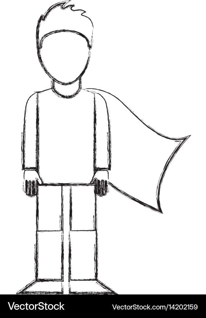 Super hero with layer Vector Image