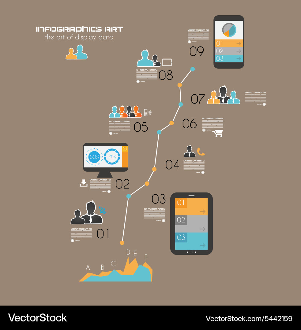 Timeline to display your data with infographic vector image