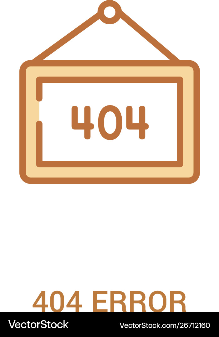 404 error concept 2 colored icon simple line 404 error concept 2 colored icon simple line vector image