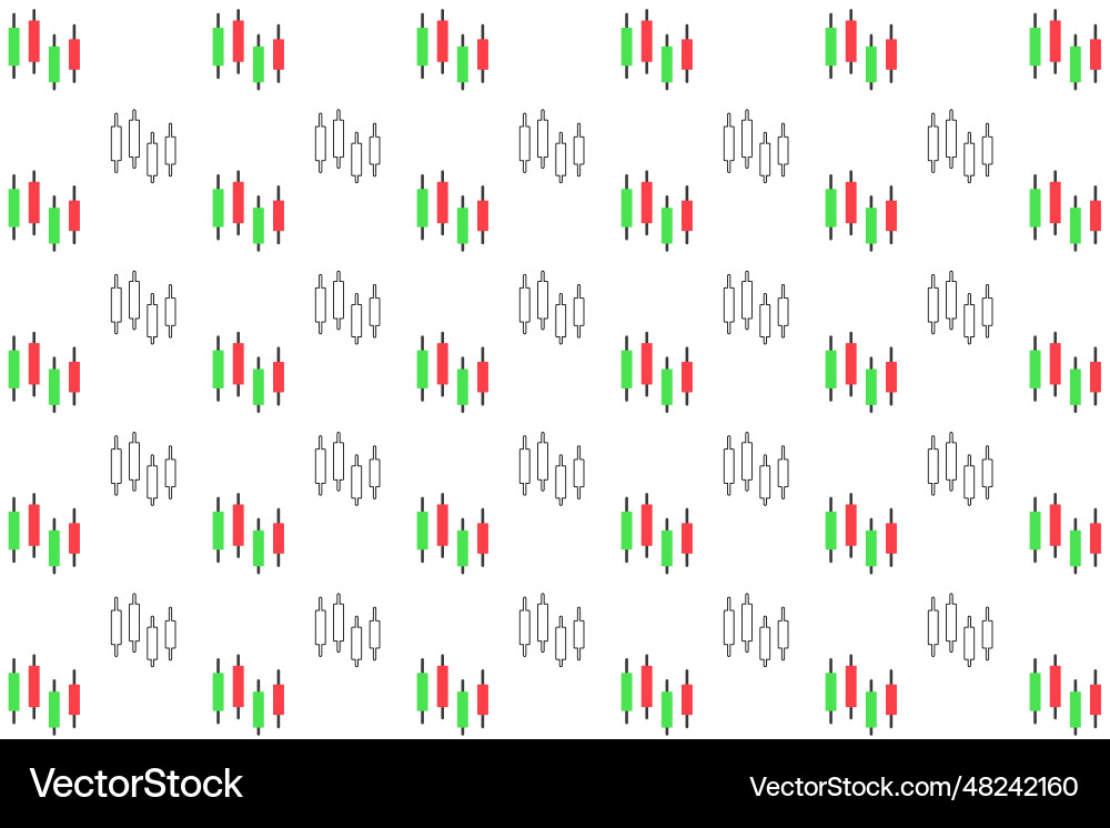 Abstract candlestick pattern background Vector Image