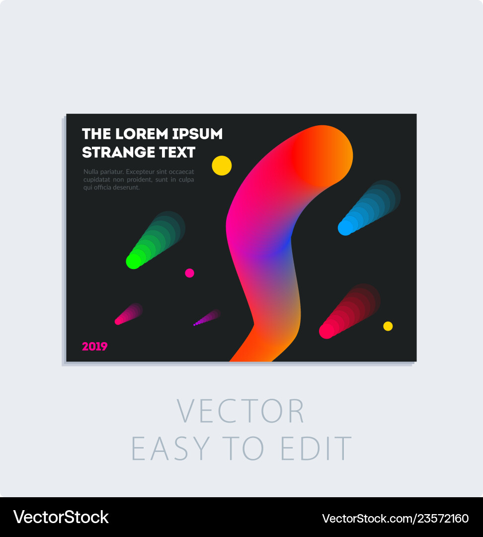 Brochure with black abstract design cover party Vector Image
