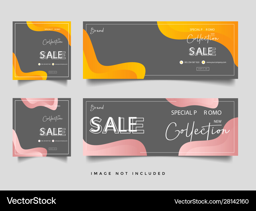 Fashion sale facebook cover banner template Fashion sale facebook cover banner template vector image