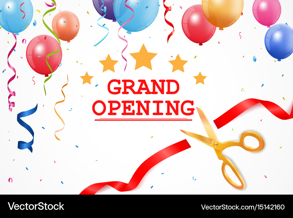 Grand Opening Celebration Banner Vector Image