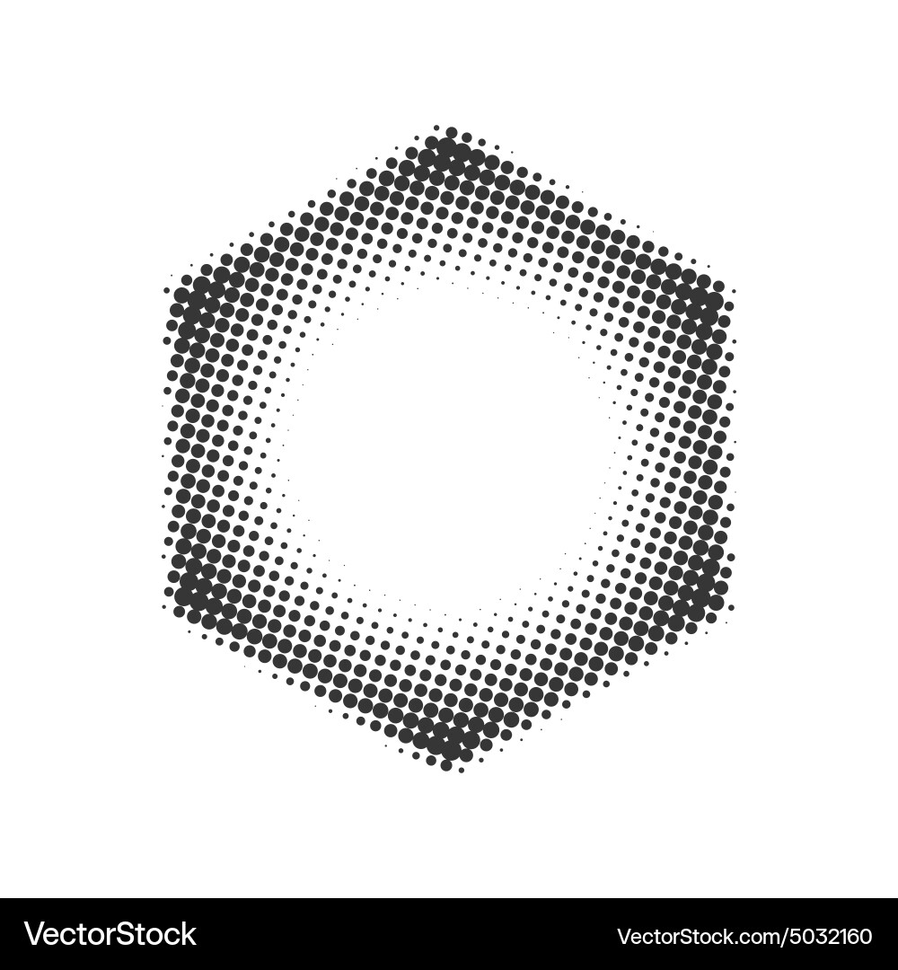 Halftone Hexagon Pattern vector image