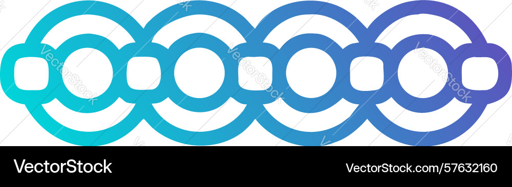 Interlocking geometric rings pattern design Vector Image
