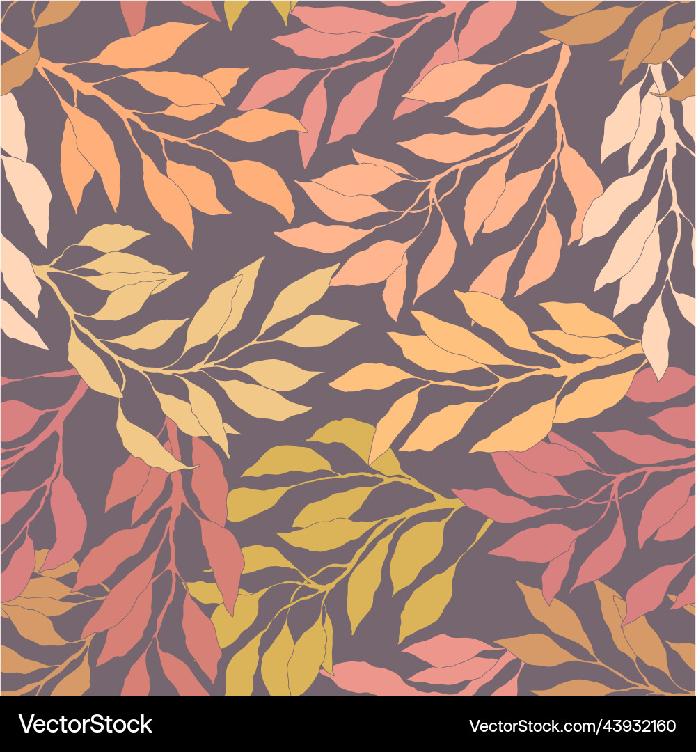 Leafs autumn seamless pattern Leafs autumn seamless pattern vector image