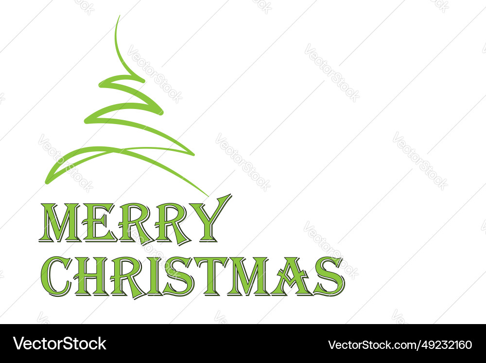 Merry christmas and happy new year lettering Vector Image
