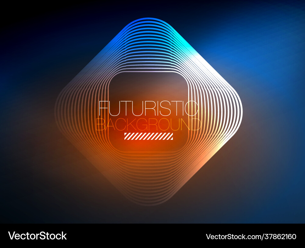 Neon color square shape lines abstract background Neon color square shape lines abstract background Vector Image