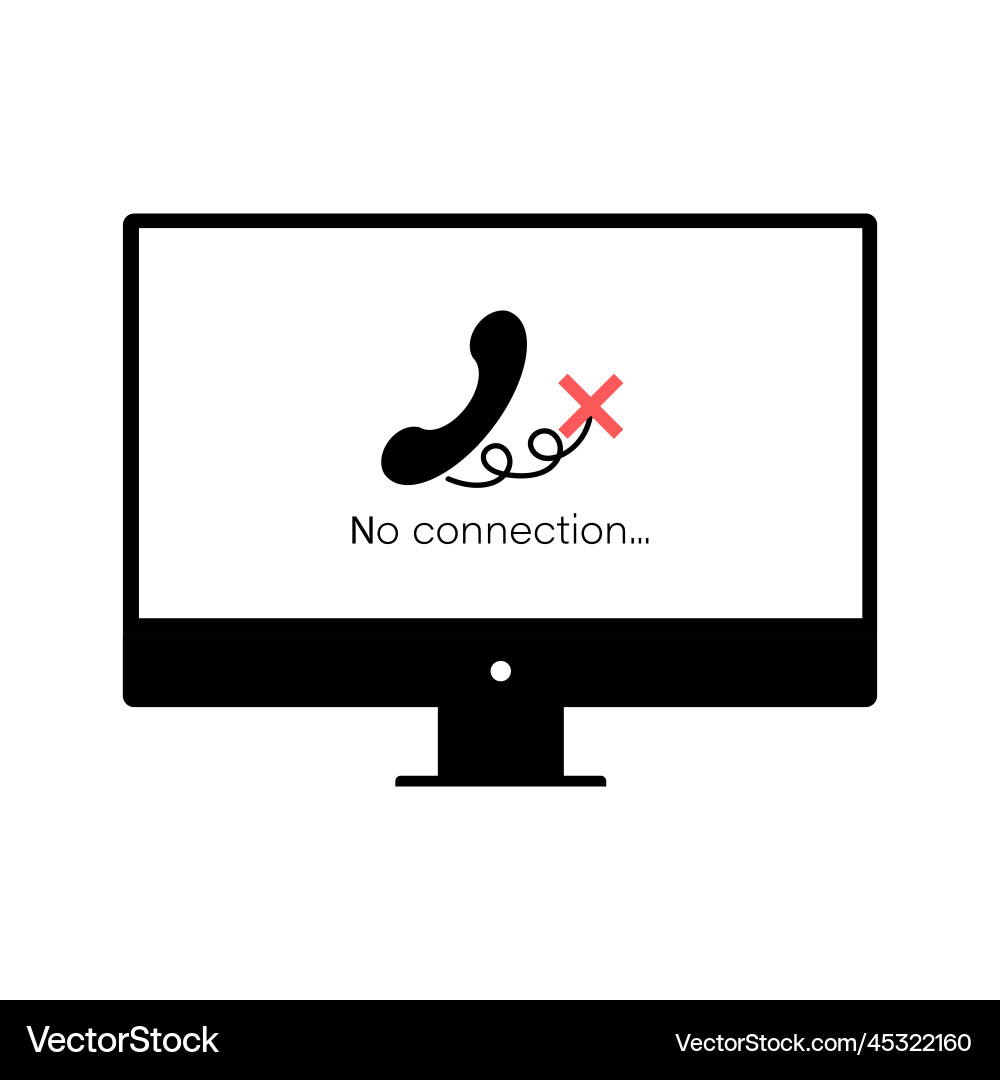 No signal or lost connection video call program No signal or lost connection video call program vector image