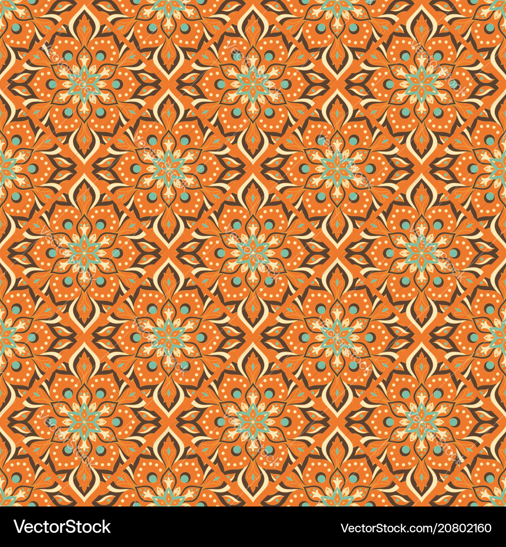 Seamless hand drawn mandala pattern Seamless hand drawn mandala pattern vector image