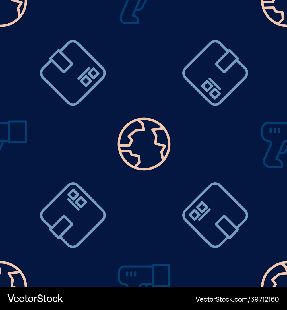 Set line scanner scanning bar code carton Set line scanner scanning bar code carton vector image