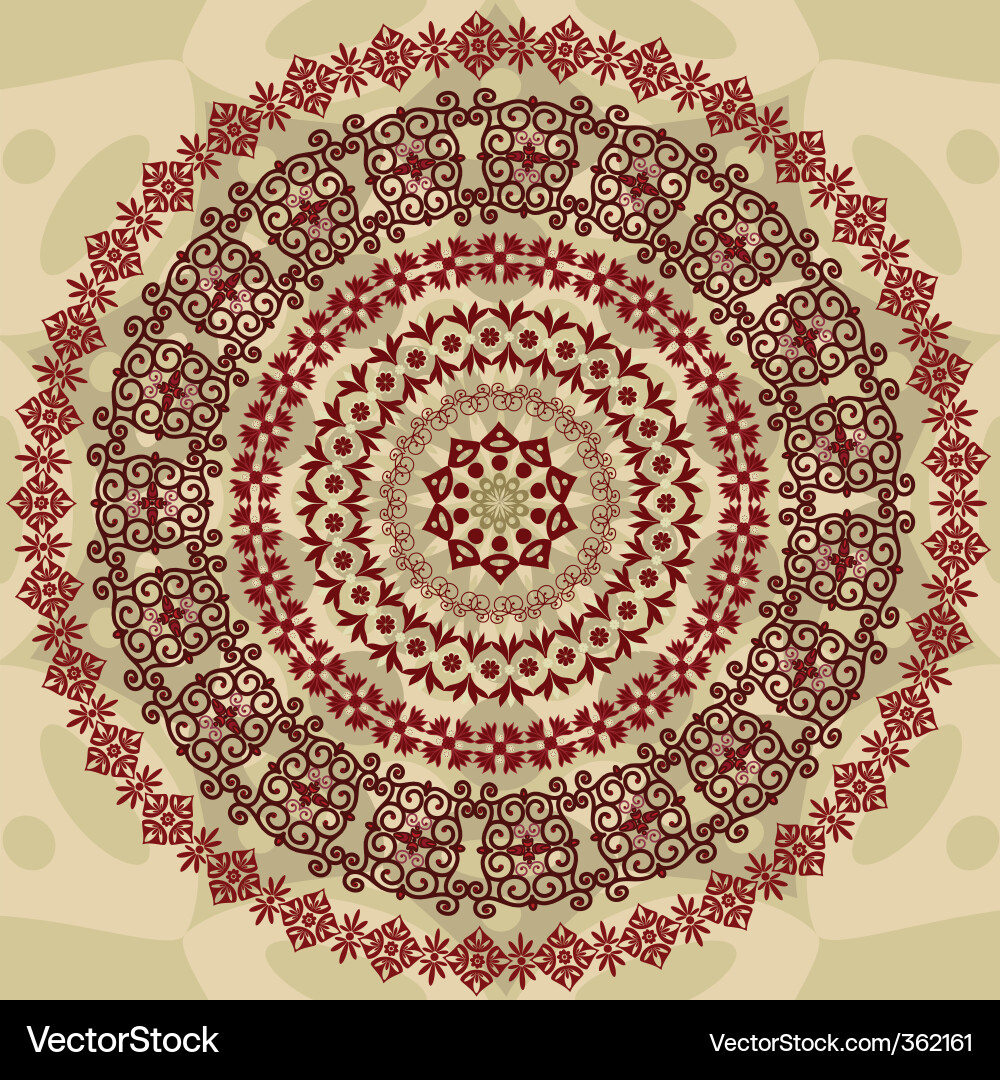 Abstract circular pattern of arabesques Vector Image
