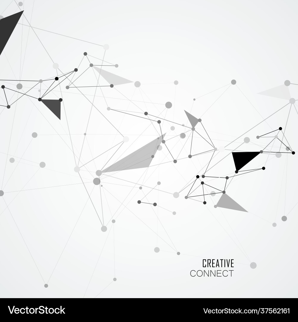 Abstract connection dots lines communication vector image