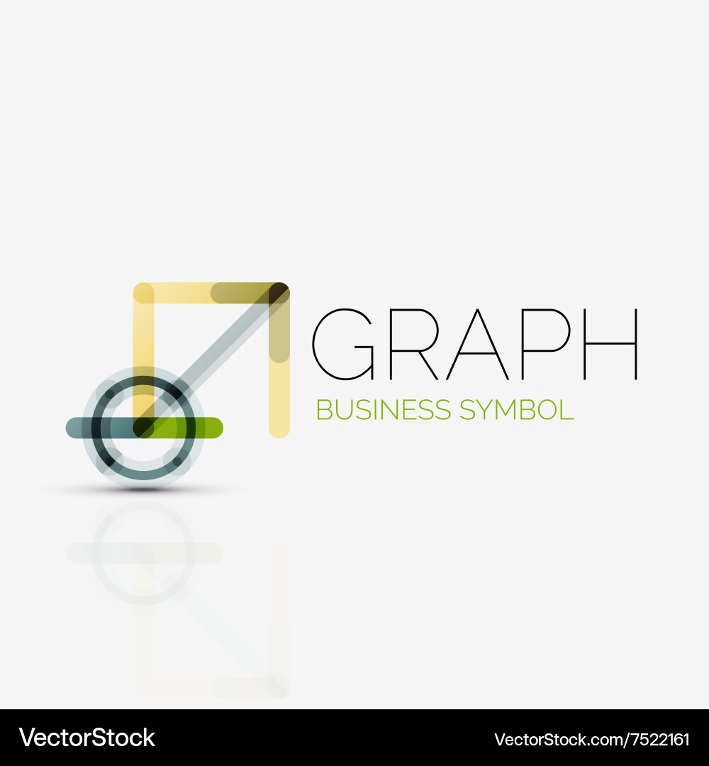 Abstract logo idea linear chart or graph Vector Image