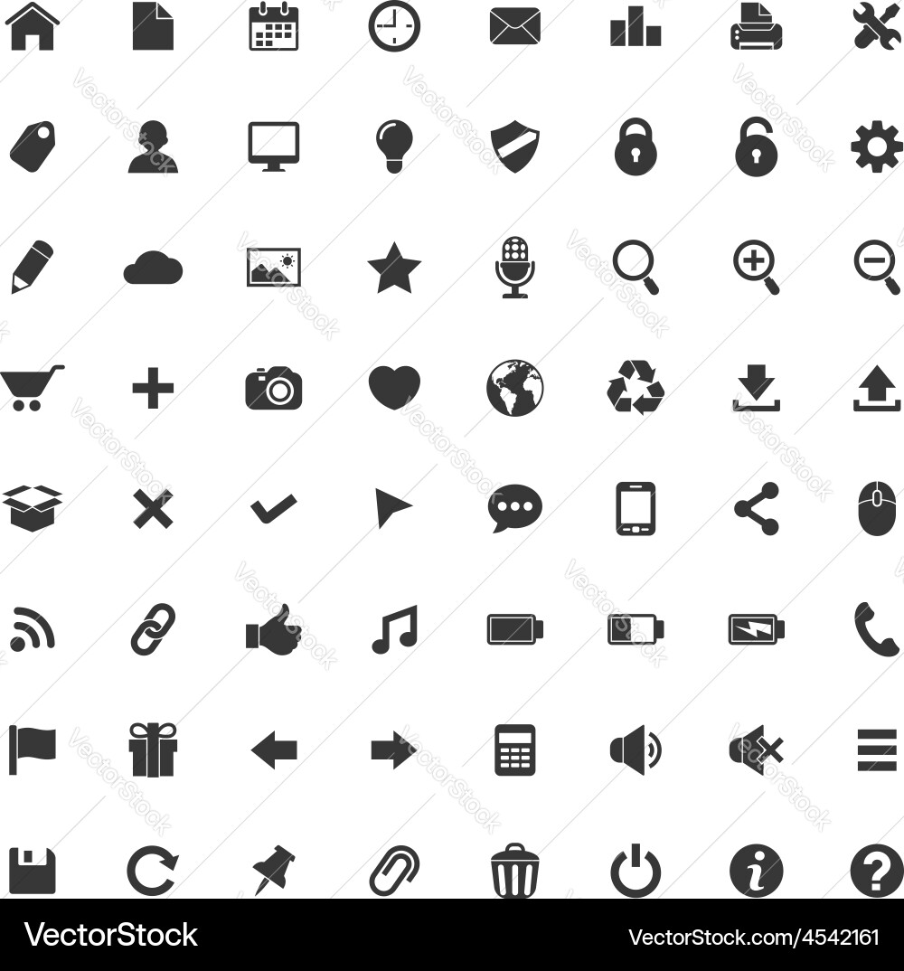 App Icons - Collection of Symbols vector image