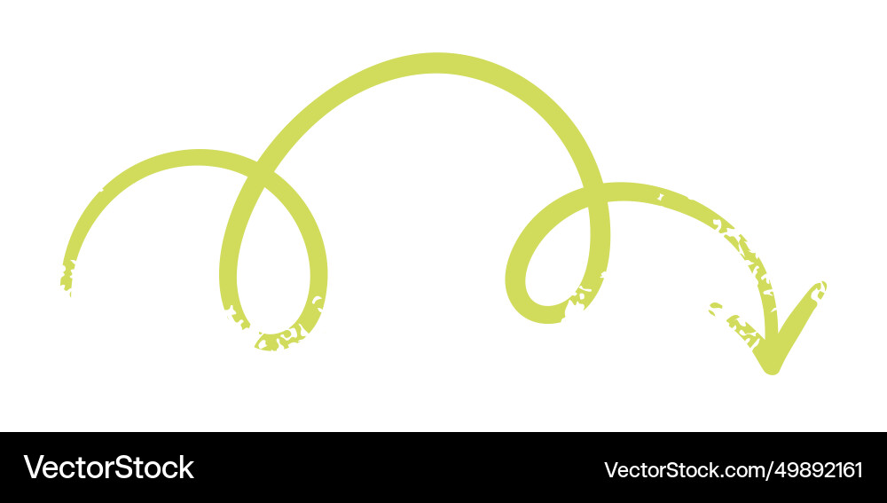 Arrow direction pointer hand drawn vector image