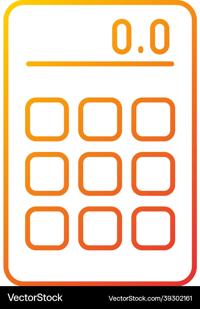 Calculator gradient linear icon Vector Image