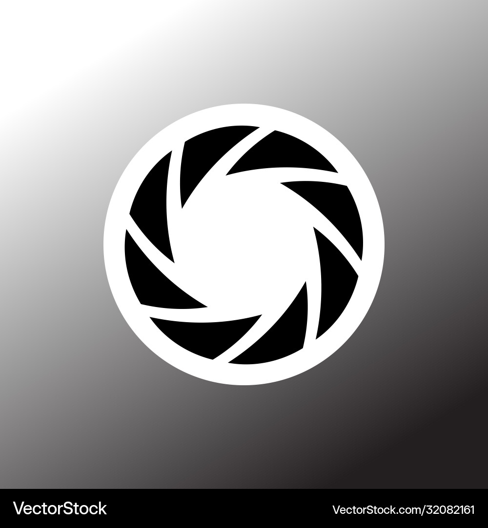 Camera shutter icon isolated abstract background Camera shutter icon isolated abstract background Vector Image