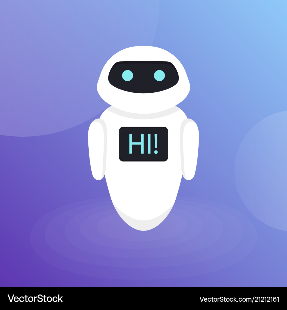 Chat bot robot virtual assistance Chat bot robot virtual assistance vector image
