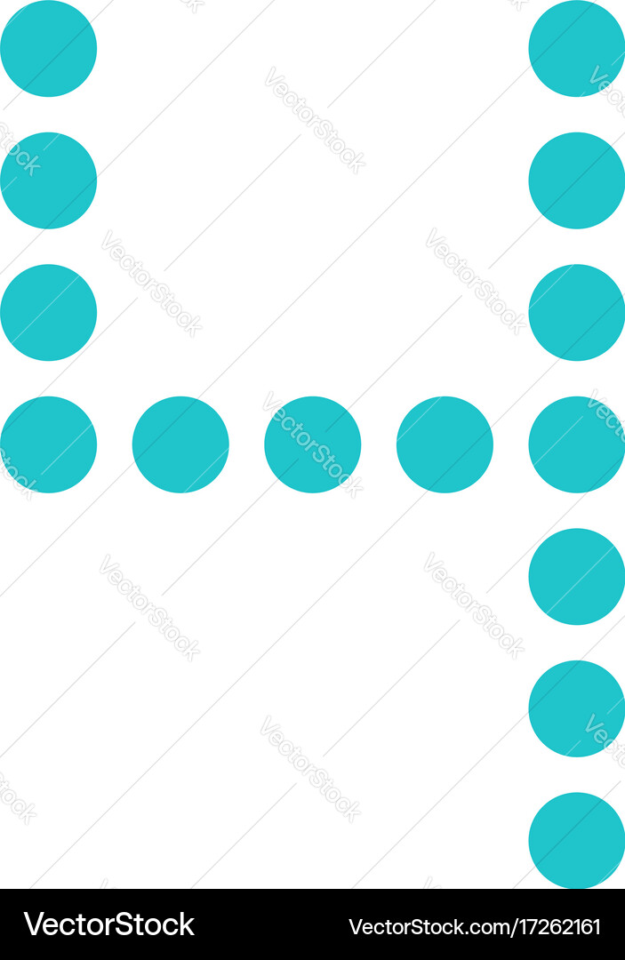 Digital number four 4 display board round dot vector image