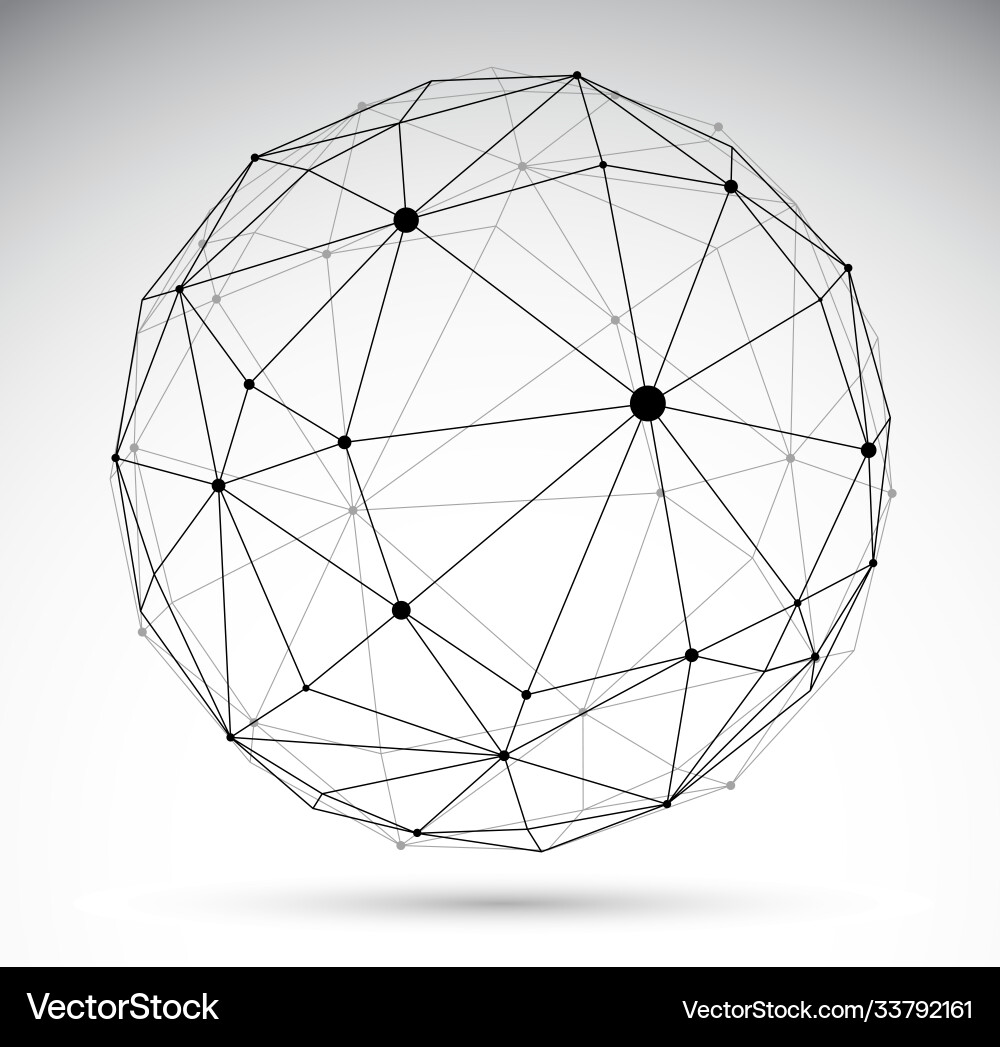 Dimensional lattice mesh abstraction 3d polygonal Dimensional lattice mesh abstraction 3d polygonal Vector Image