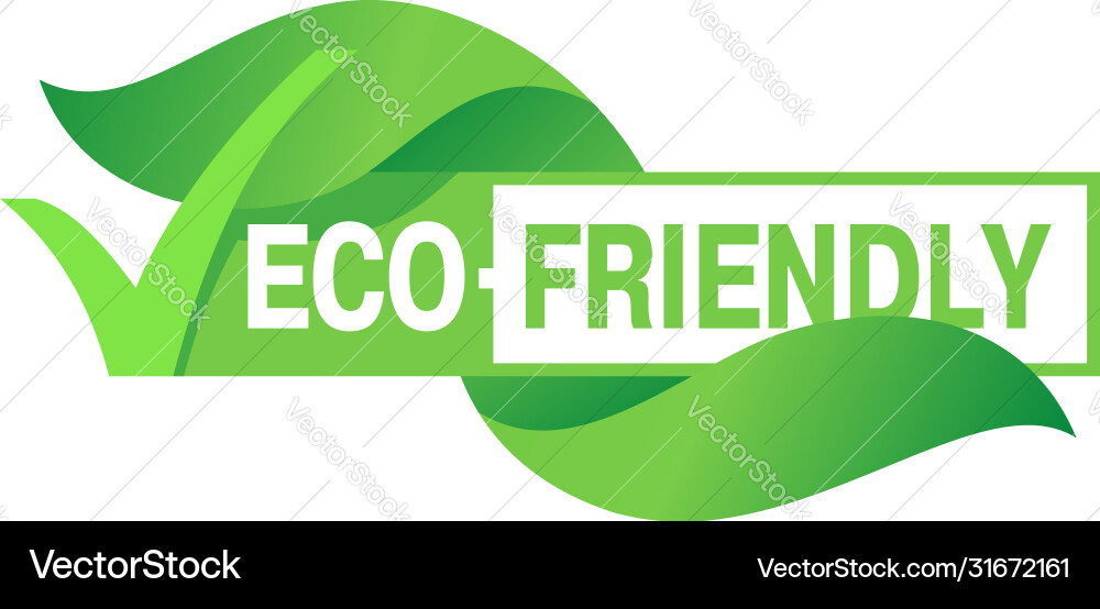 Eco-friendly stamp for healthy products Vector Image