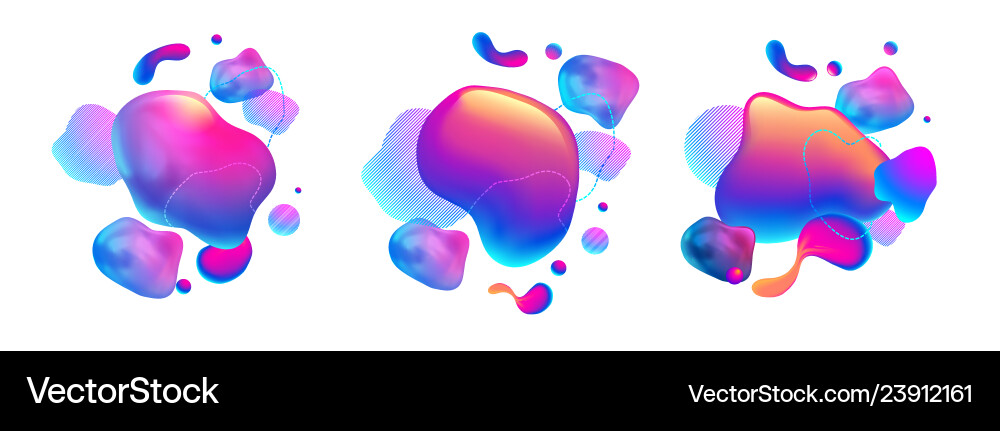 Fluid Dynamic Abstract Shapes vector image