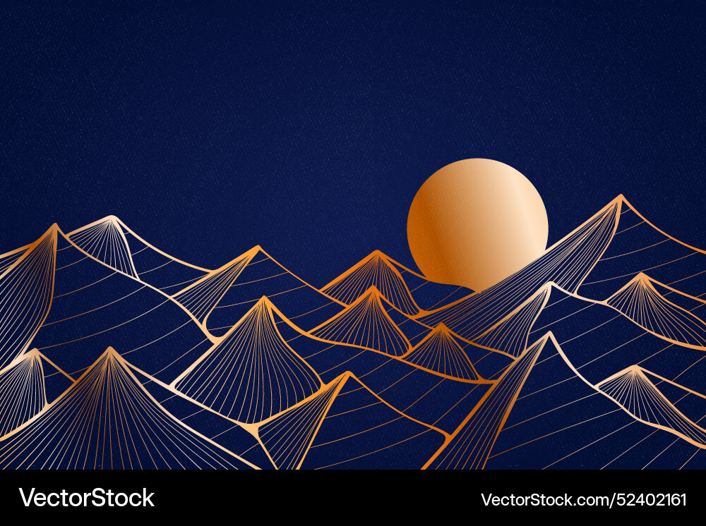 Gradient golden linear background Vector Image