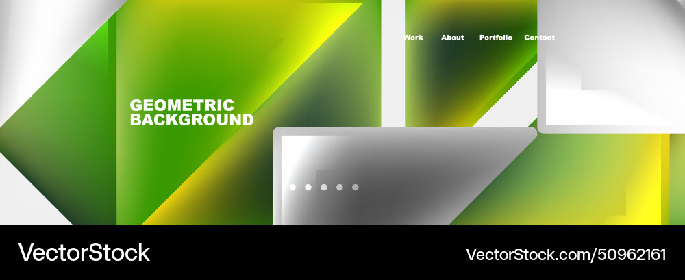 Gradient triangles composition with bright fluid vector image