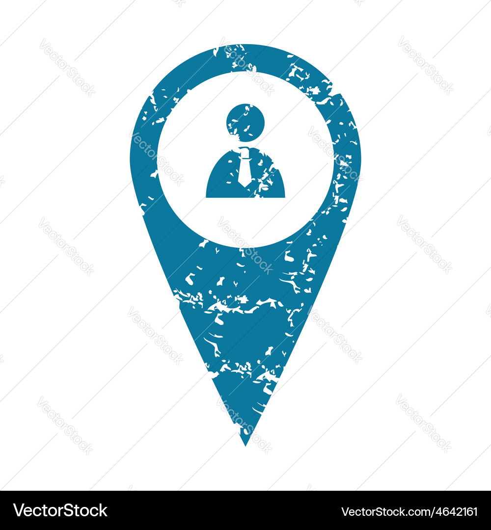 Grunge user pointer icon vector image