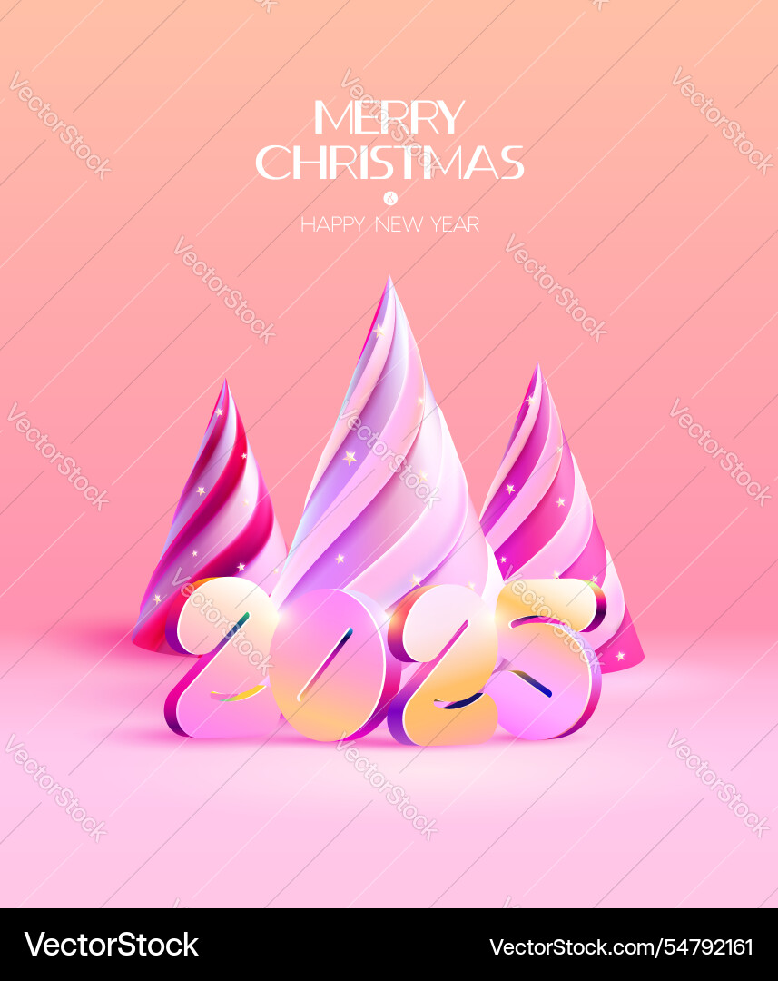 Happy new year poster 2025 white numbers Happy new year poster 2025 white numbers vector image