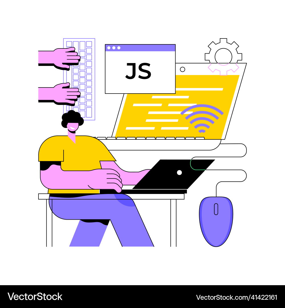 Javascript abstract concept vector image