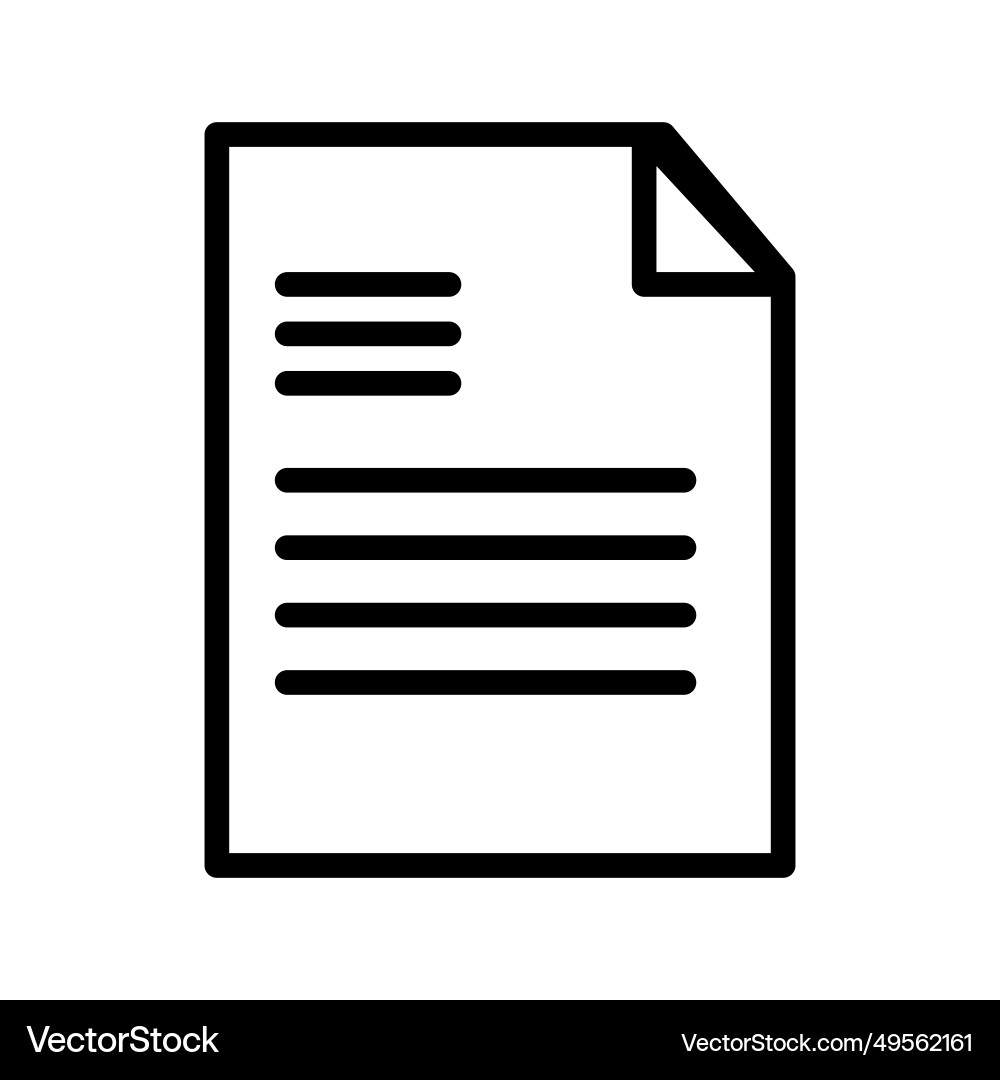 Line icon file contains important text Line icon file contains important text vector image