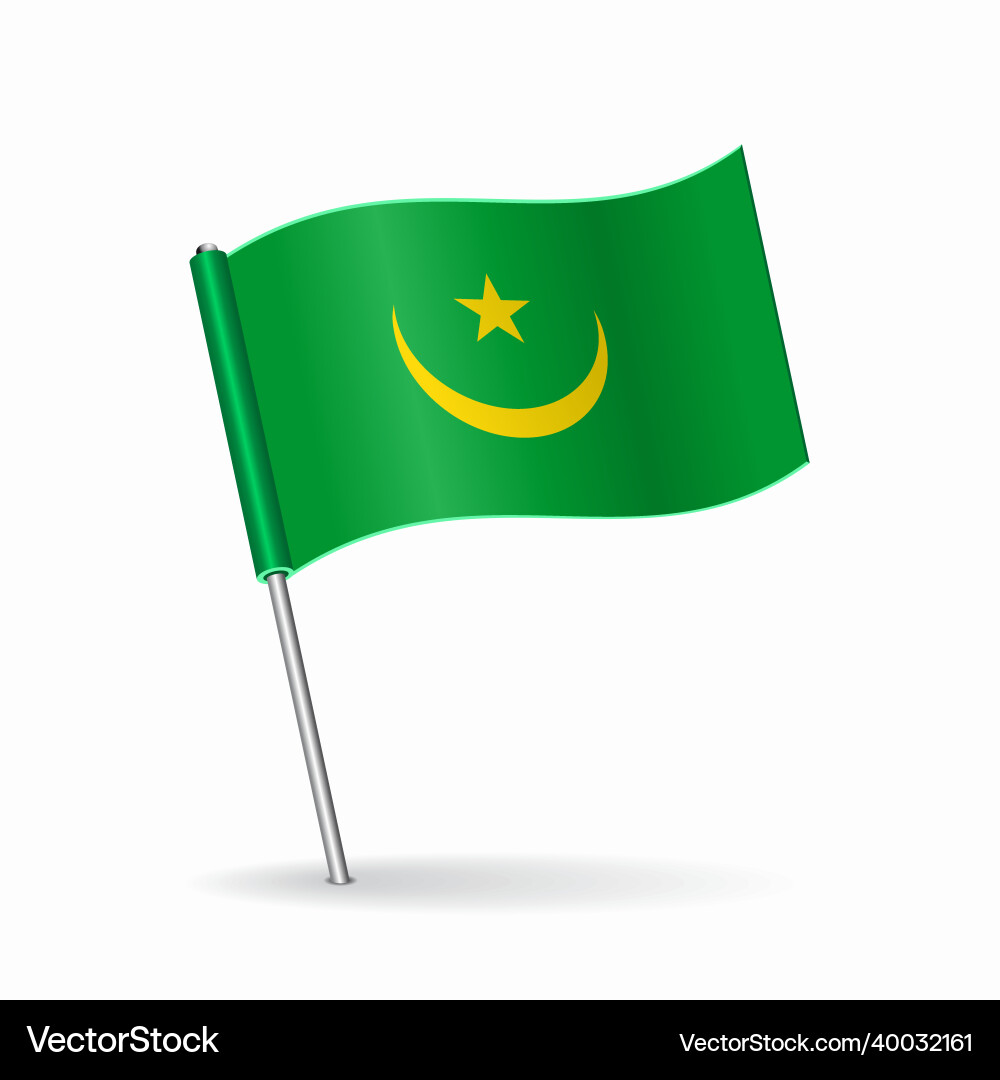 Mauritanian Flag Pointer Layout vector image