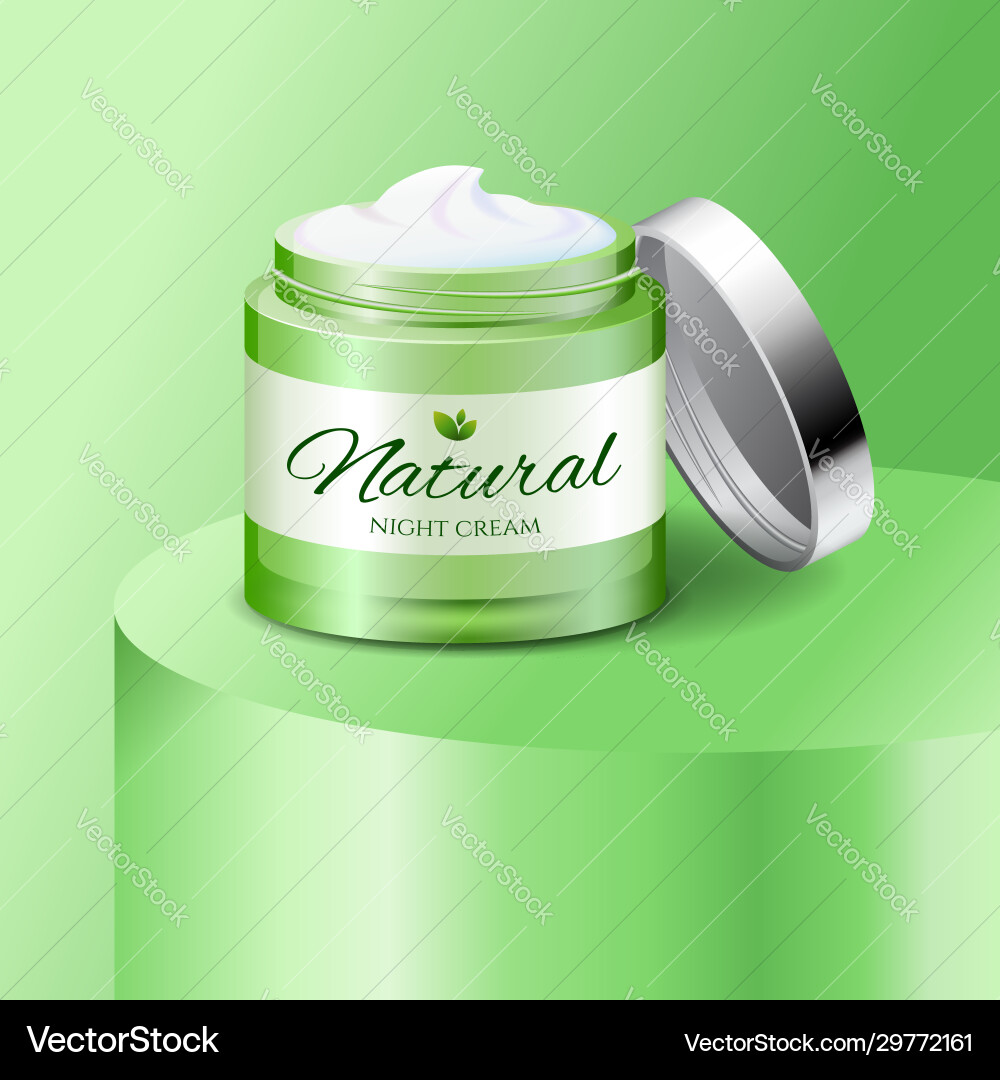 Natürliche Creme Kunststoff jar Hautpflege Produkt Natürliche Creme Kunststoff jar Hautpflege Produkt vektorbild