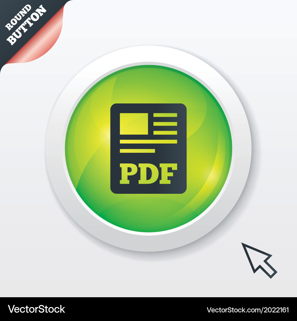 Pdf file document icon download button Vector Image