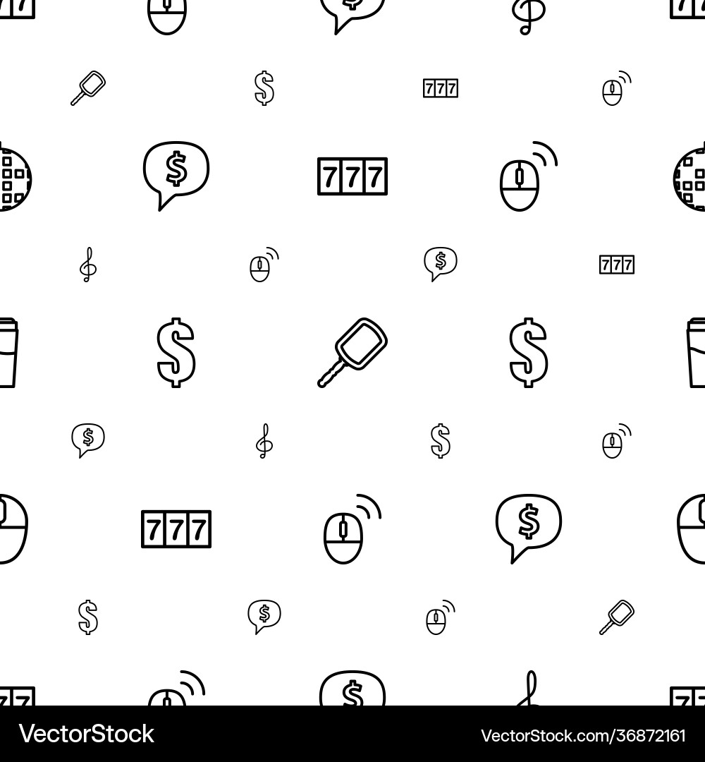 Reflection icons pattern seamless white background vector image