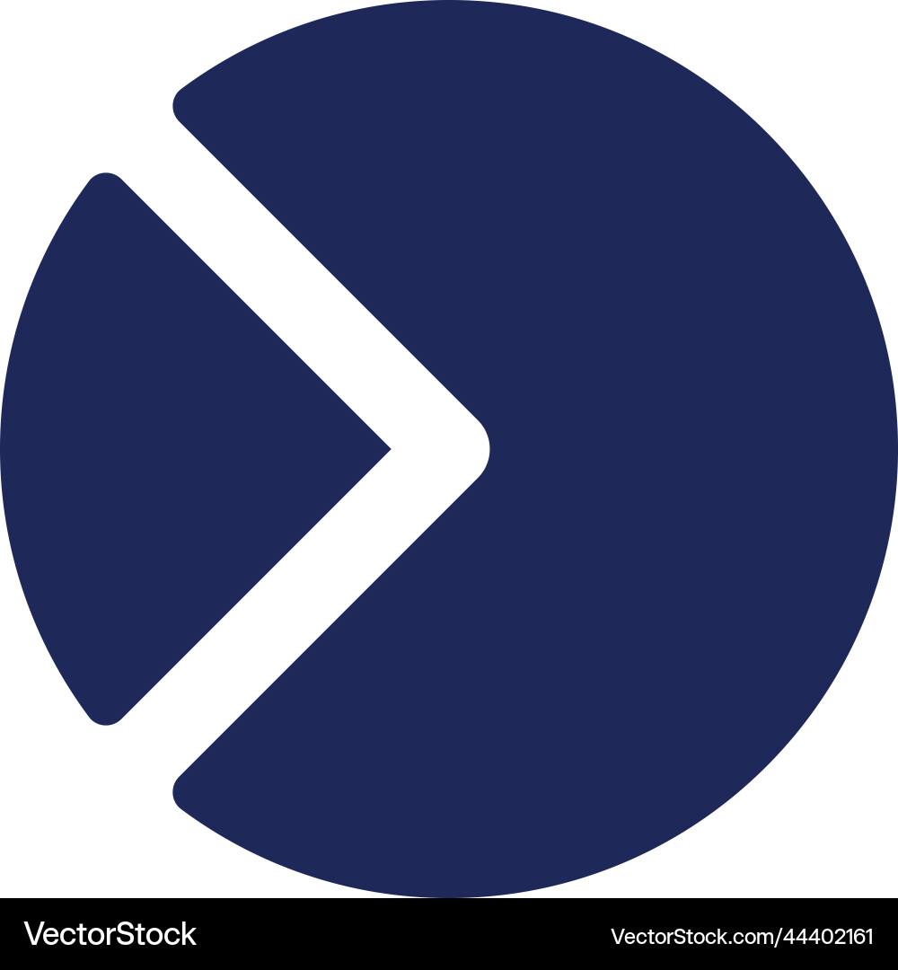 Segment chart black glyph ui icon Segment chart black glyph ui icon vector image