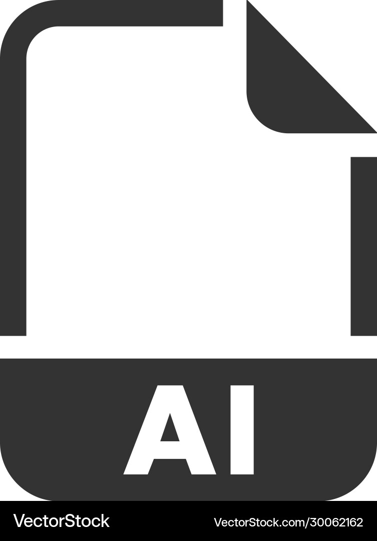 Ai file format icon vector image