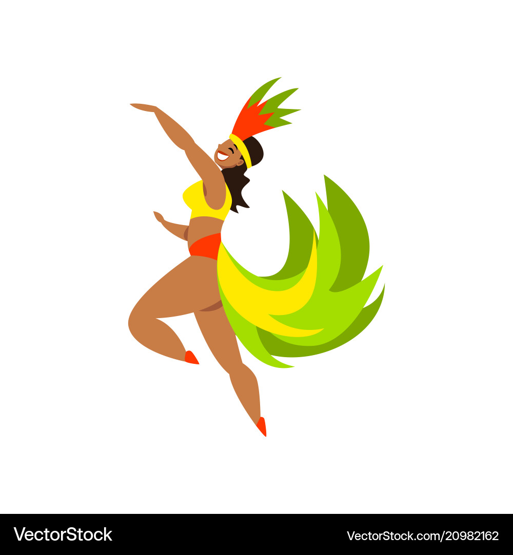 Brasilianische Samba Tänzerin im hellen Karneval Brasilianische Samba Tänzerin im hellen Karneval vektorbild
