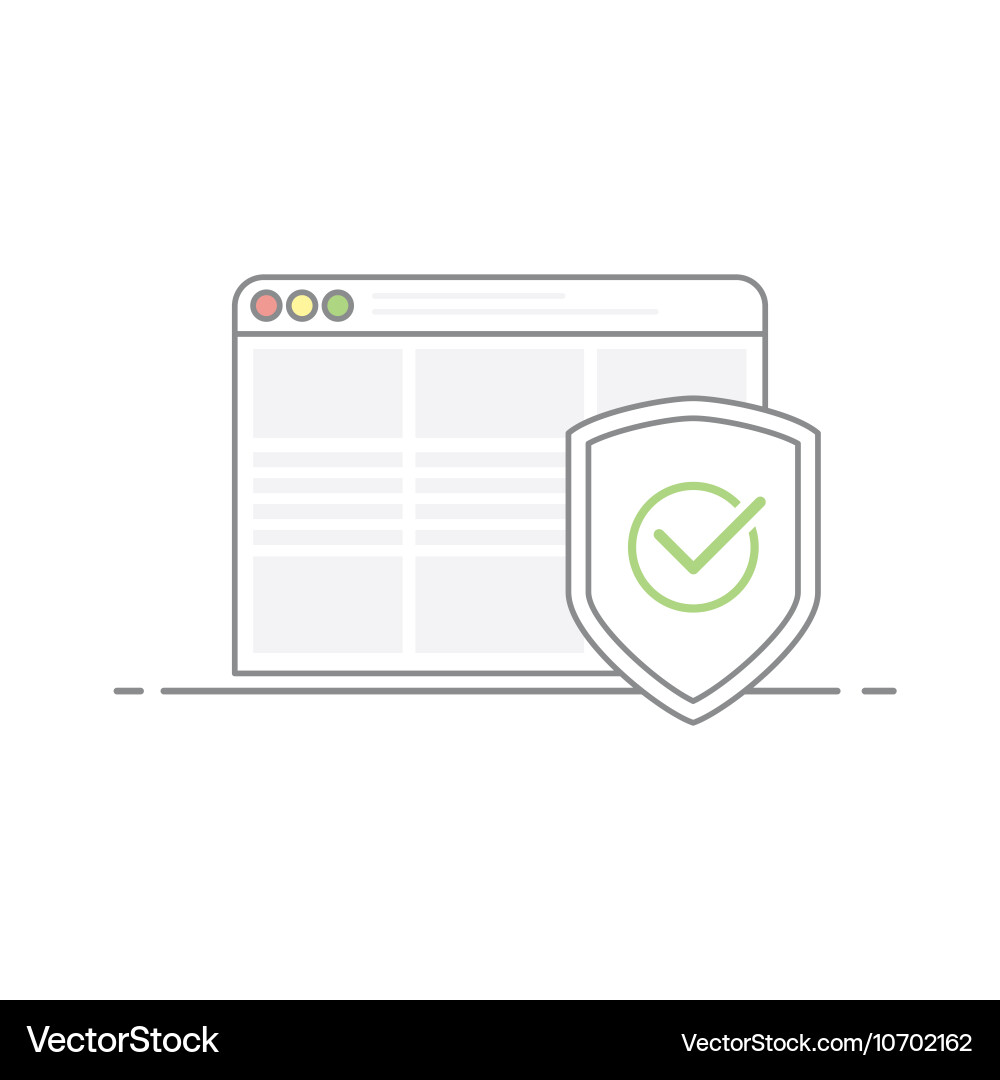 Concept of internet security shield image Vector Image