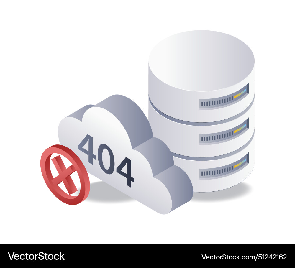 Datenbankfehler 404 Technologiesystem Infografik Datenbankfehler 404 Technologiesystem Infografik vektorbild