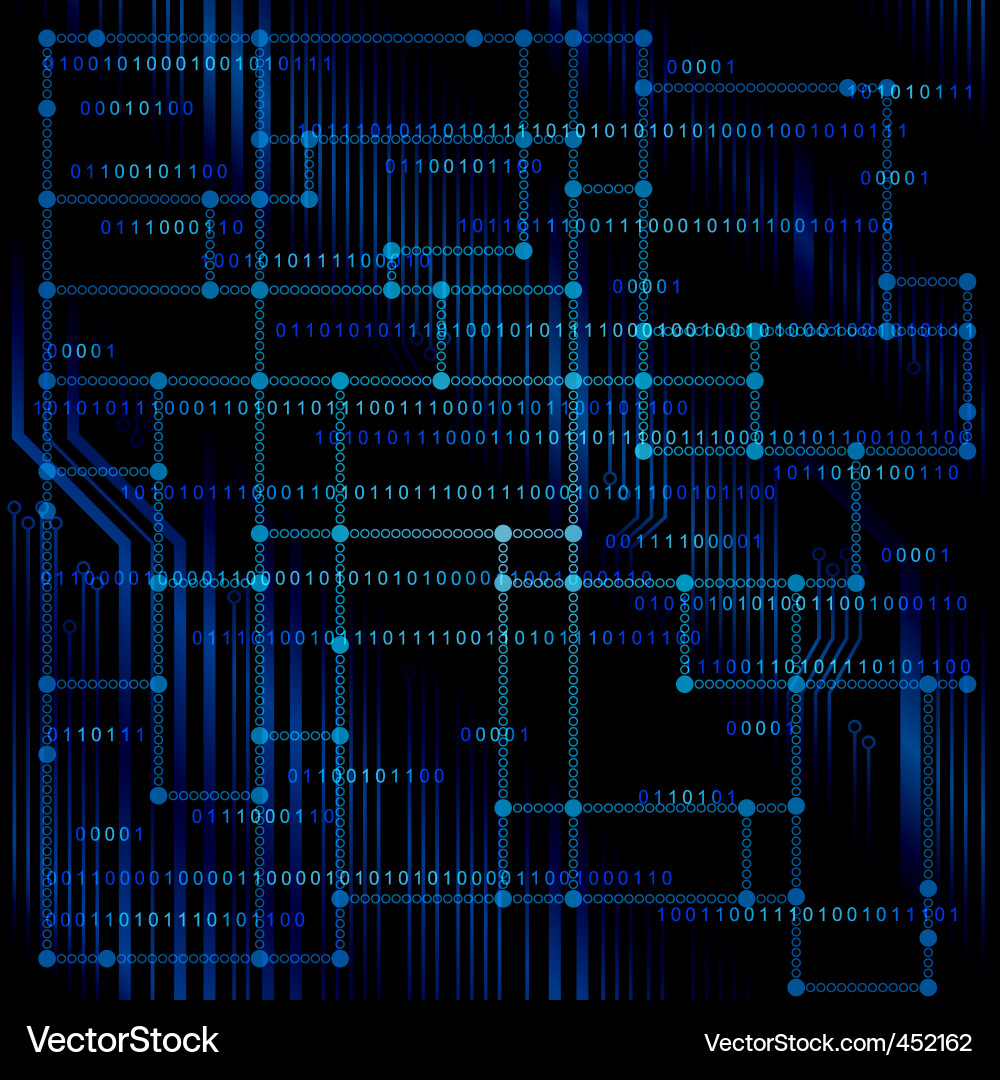 Digital Circuit Background Vector Image