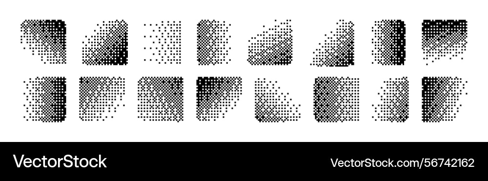 Digital pixel element with disintegration Digital pixel element with disintegration vector image