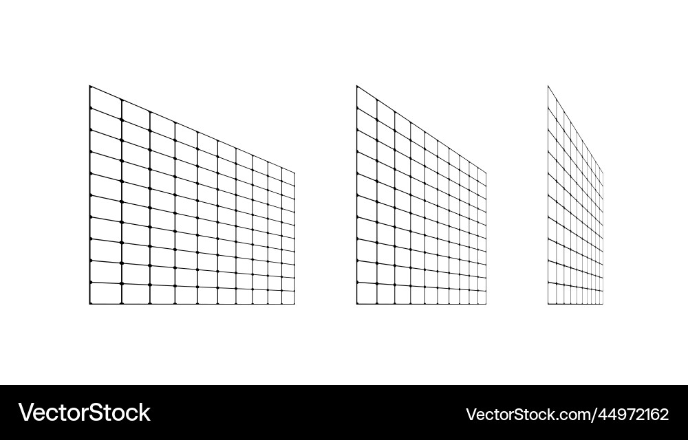 Flat grid surface set rectangle vertical plane Vector Image