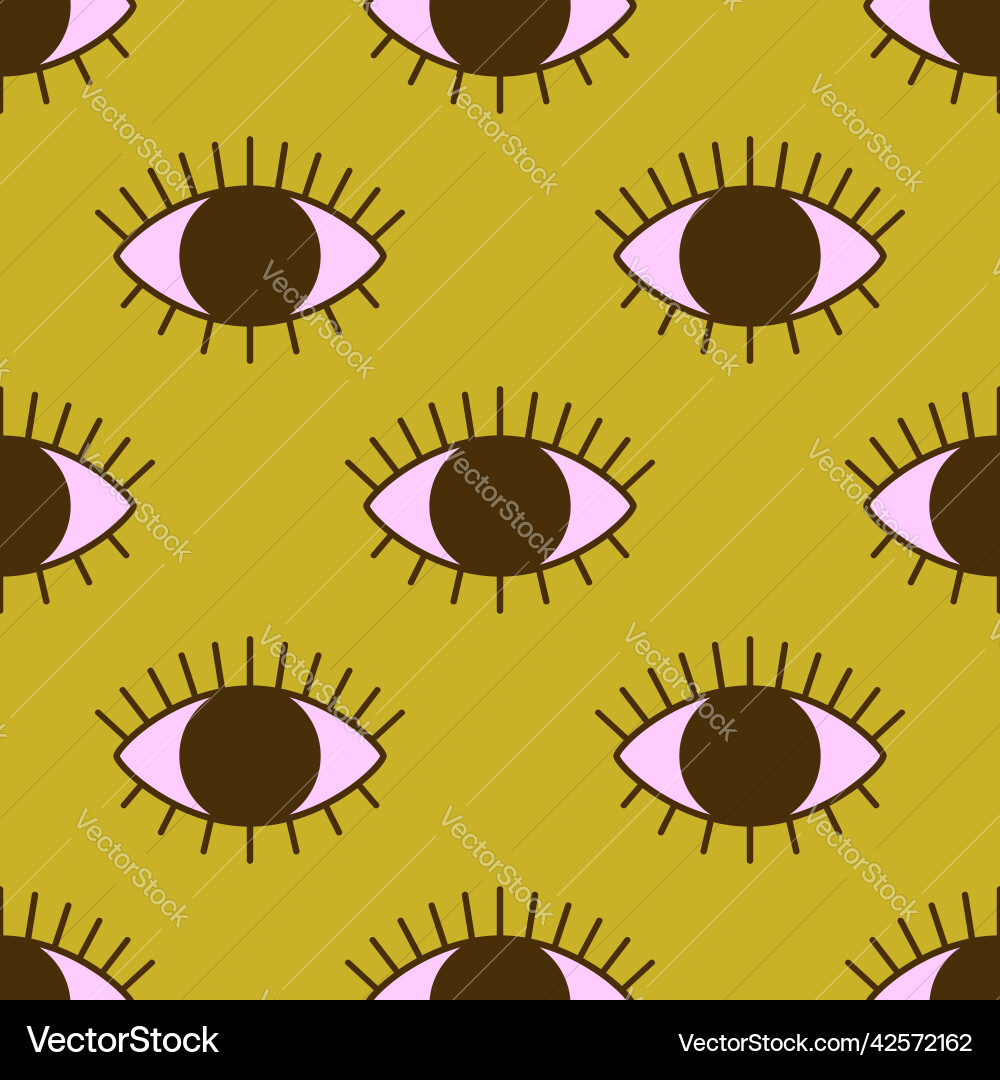 Hand drawn eye pattern for print and design Hand drawn eye pattern for print and design vector image