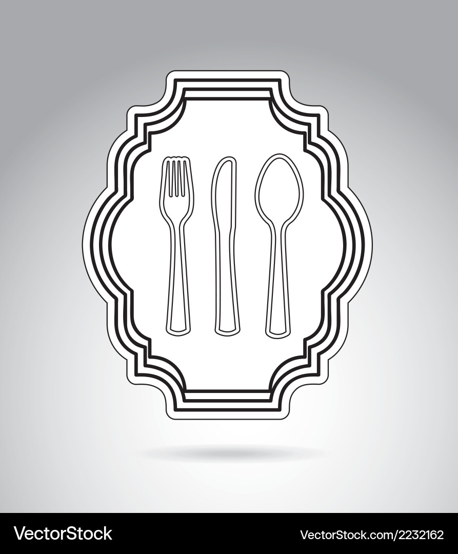 Menu design over gray background Vector Image