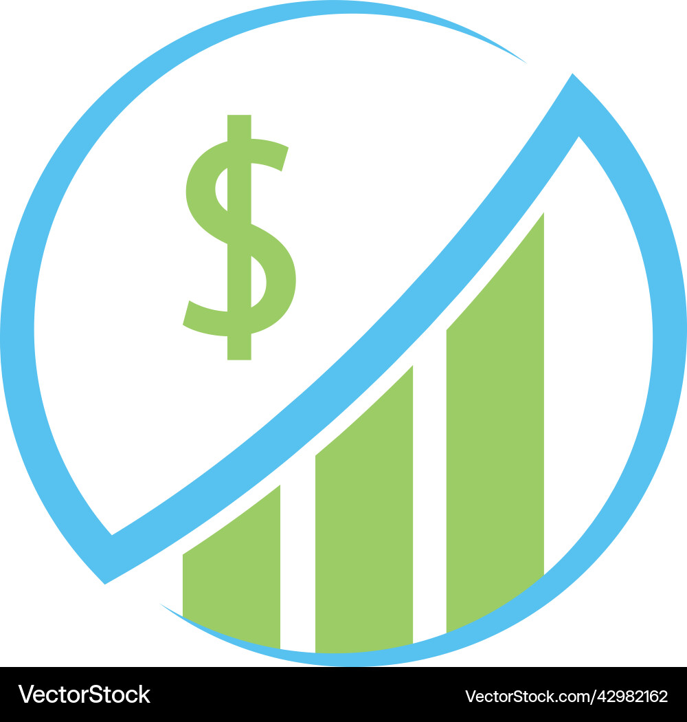 Money stats logo design template – Royalty-Free Vector | VectorStock
