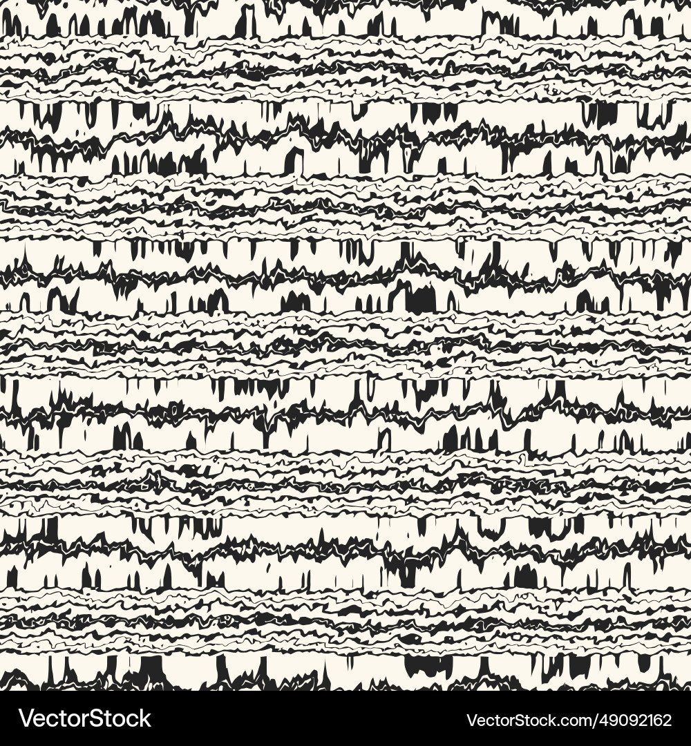 Monochrome distortion waves textured pattern Monochrome distortion waves textured pattern vector image